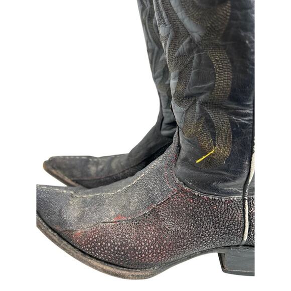 Genuine Exotic Stingray Pointed Toe Montenegro Cowboy Boots Size 27/US ~9‎ main image 4